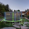 14FT Outdoor Trampoline with Net, Slide and Ladder, 2 Swings and Basketball Hoop - 3 of 4