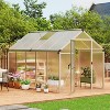 Greenhouse for Outdoors, Heavy-Duty Walk-In Design with Roof Vent, Ground Nails & Sliding Lockable Door, for Garden Backyard - 4 of 4