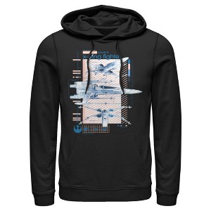 Men's Star Wars: The Rise of Skywalker X-Wing Details Pull Over Hoodie - 1 of 3