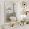 Acekool Arched Wall Mirror – Elegant Black Metal Frame for Bathroom & Home - 2 of 4