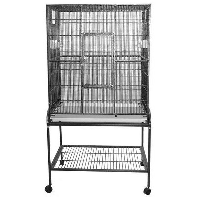 A&E Cage Company Flight Stand & Cage Bird Cage - Black S