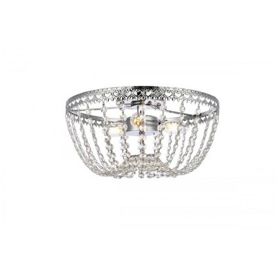 Elegant Lighting Kylie 14 inch flush mount in chrome