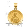 Black Bow Jewelry 14k Yellow Gold Hollow St. Vincent Medal Pendant, 18mm (11/16 Inch) - 4 of 4