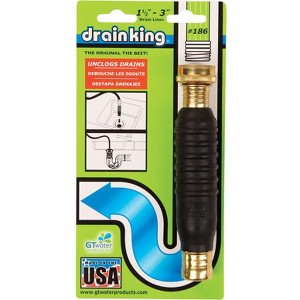 GT Water Products Drain King Drain Unclogger 3"-4" - 1 of 1