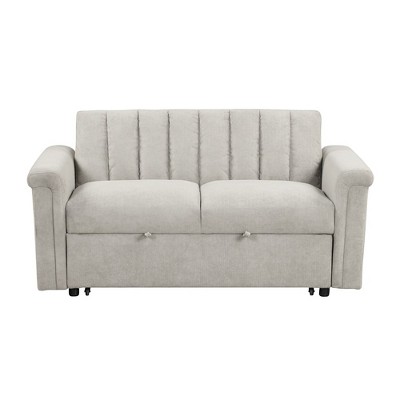 Sofa Bed Couch, Recliner Loveseat With Adjustable Backrest, Wood Frame Sleeper Bed Couch For Apartment, Living Room