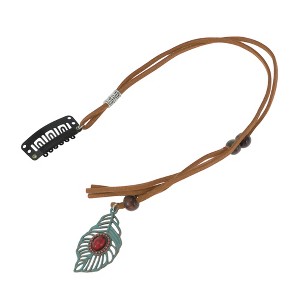 Unique Bargains Women's Leaf Braided Hair Chain 1 Pc - 1 of 4
