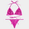 Smart & Sexy Women's Matching Bra And Panty Lingerie Set Metallic Pink  Sequin Small/medium : Target