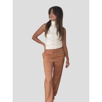 Women's Goldie Striped Cotton Pants - Things Between