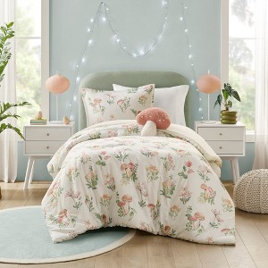 Gulches Twin Twin XL Mushroom Garden 3 Piece Comforter Set - 1 of 4