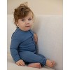 MiniMoi 2 Piece Kids Ribbed Cotton Blend Solid Color Button-Down Pajama Set - 2 of 4