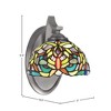 Toltec Lighting Zilo 1 - Light Sconce in  Graphite with 7" Kaleidoscope Art Glass Shade - 2 of 2