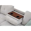 L-Shaped Sectional Sofas 3-Piece Sectional Sofa with Storage Ottoman, Cup Holders, and Toss Pillows - 3 of 4