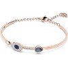 Symbolica Evil Eye Bangle, Blue Crystal on Mixed Metal Bracelet, Medium Size Protective Jewelry - 2 of 4