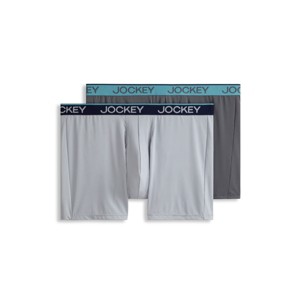Jockey Men's Big Man Chafe Proof Pouch Microfiber 6" Boxer Brief - 2 Pack - 1 of 4