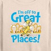 Women's - Dr. Seuss - I'm Off To Great Places Lightweight French Terry Wide Neck Long Sleeve Shirt - 2 of 4