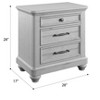 Vynxaria Coastal Farmhouse Gray 3-Drawer Nightstand with USB, 28.0"L¡Á17.0"W¡Á28.0"H, Easy Assembly, Low-Maintenance - 3 of 4