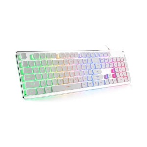 Evo Bytes White/Silver Membrane Gaming Keyboard - 1 of 4