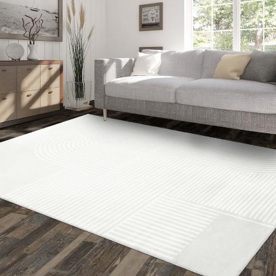 Rug Contemporary Washable Rugs Geometric Office Rug Large Rugs for Living Room Nursery Rug Neutral Area Rug