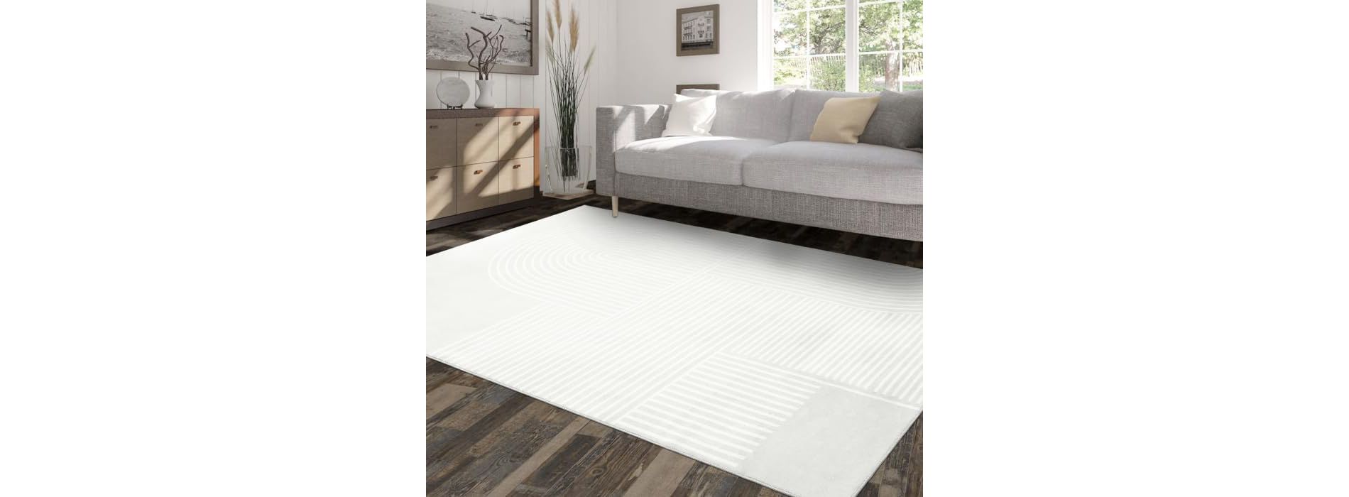 8x10 Rug Washable Rugs Living Room Carpet Modern Area Rug for Bedroom Office Rug Nursery Rug Neutral Area Rug Boho Rug Beige