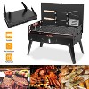 KTMBDW Portable Charcoal Grill, Outdoor Small BBQ Grill with Barbecue Accessories, Folding Camping Grill for Outdoor Cooking Travel Picnic Patio,Black - 3 of 4