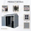 NicBex Resin Outdoor Storage Shed with Lockable Doors,2 Windows and Floor Base for Backyard Garden,Patio - image 4 of 4