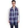 anna-Kaci Men's Classic Plaid Patterned Scarf with Fringed Edges Soft Lightweight Winter Accessory for Timeless Style - 2 of 4