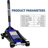 3.5 Tons Low Profile Floor Jack Dual Piston Pump Quickly Lift Hydraulic Jack 7000 Lbs Capacity Lifting Range 4"-21" - 3 of 4