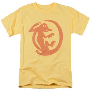 Legends Of The Hidden Temple Orange Iguanas Alt Logo Adult T-Shirt Banana - 1 of 4