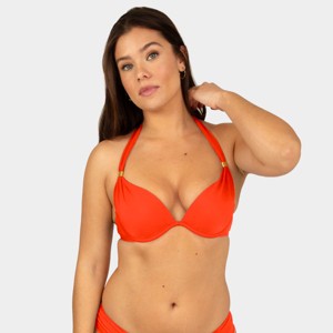 Smart & Sexy Women's Swim Secret Push-Up Halter Bikini Top - 1 of 4