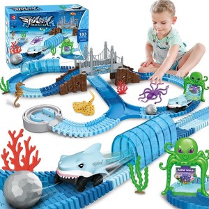 VATOS Track Toys 183 Pcs Shark Race Car Toys for Boys Girls 3-9 Year - 1 of 4