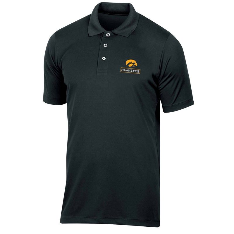 NCAA Iowa Hawkeyes Men's Short Sleeve Polo T-Shirt, 1 of 3