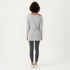 Anna-Kaci Active Women’s Off Shoulder Long Sleeve Top with Soft Stretch Fabric Relaxed Draped Fit and Extended Hemline - 4 of 4