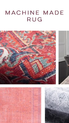 Chandler Medallion Red Synthetic 5'6"x8'6" Hand-knotted Rug