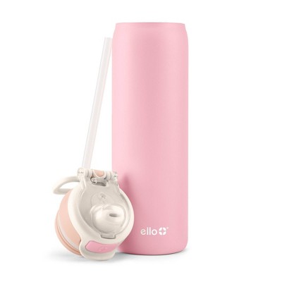 Ello Pop and Fill 22oz Stainless Steel Water Bottle Sorbet Pink ‼️mild stains on the outside and inside and lid is broken‼️