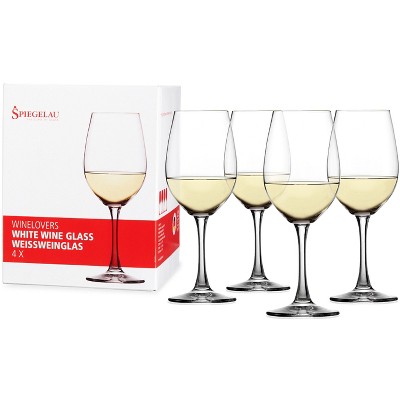 Spiegelau 13.4 oz Lead-Free Crystal White Wine Glasses Set of 4