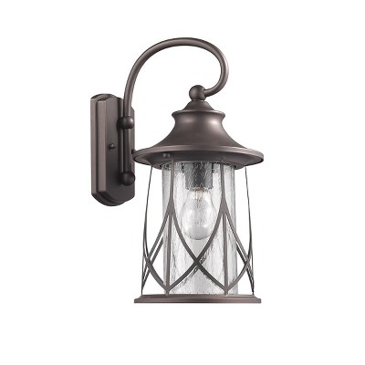 Chloe Lighting Marhaus Transitional 1 Light Rubbed Bronze Outdoor Wall Sconce 15" Height