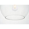Elegant Lighting Baxter 1 Light Brass plug-in Pendant With Clear Glass - 4 of 4