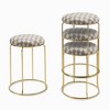 Kings Brand Furniture 4-Pack Stack Stools, Upholstered w/Metal Legs Backless Stackable  Bar and Counter Height Stool, Dining Room Kitchen Chairs - 2 of 4