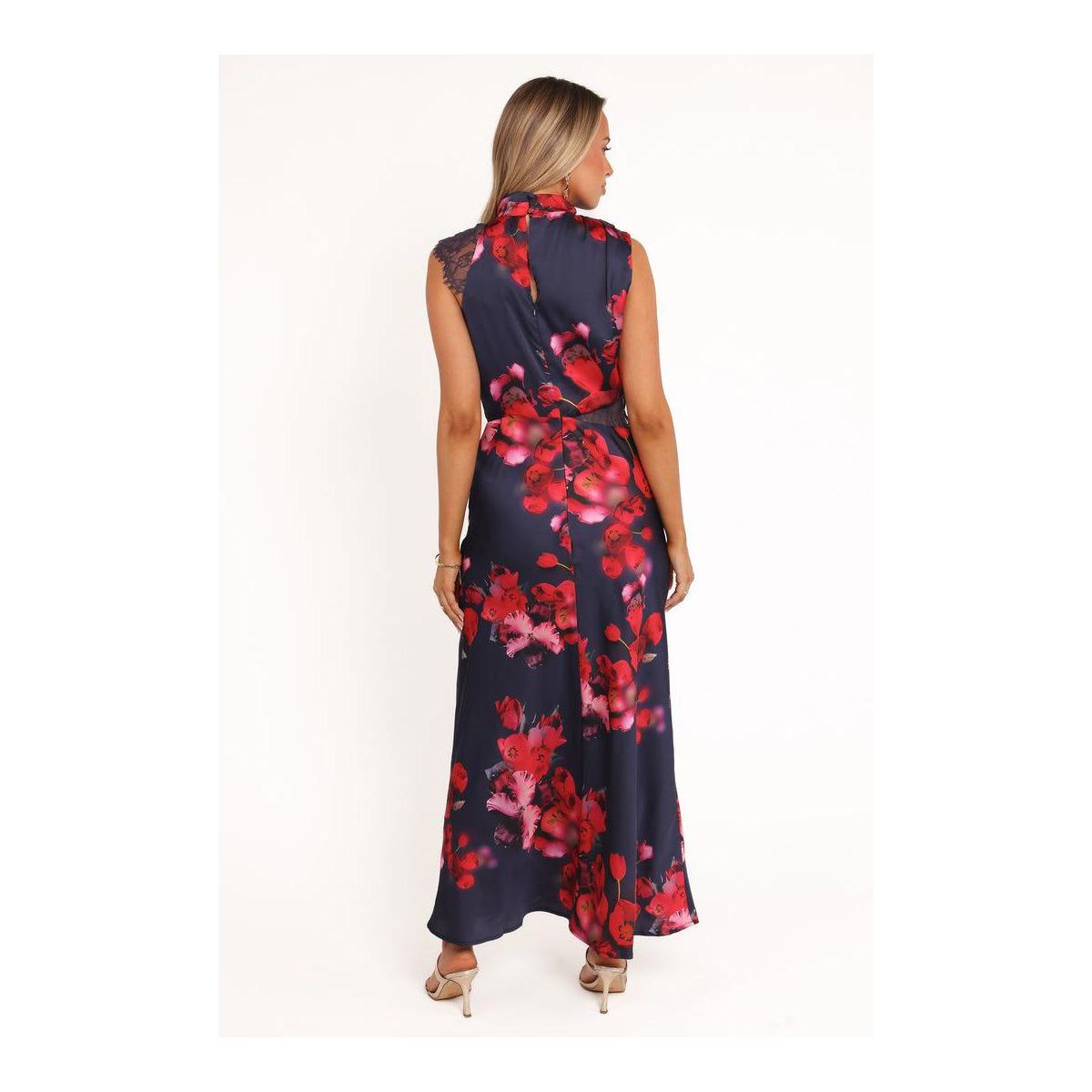 Anabelle Halter Neck Lace Maxi Dress - thumbnail 3