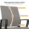 NicBex Mesh Office Chair,Ergonomic Office Chair with Bow-Frame,Padded Seat,Computer Desk Chair for Home,Study Room,Meeting Room - 3 of 4