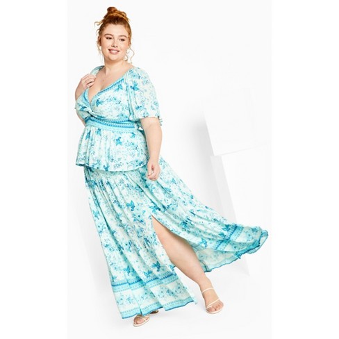 Women's Plus Size Pretty Thing Skirt - seafoam | CITY CHIC - image 1 of 4