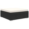 vidaXL Patio Sofa Set of 8 Black rattan + cream white cushion - 4 of 4
