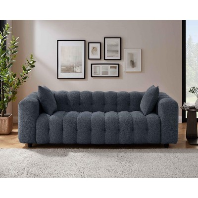MINIMORE Modern 89.4''W Betty 3Seater Square Arms Chesterfield Sofa