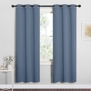 NICETOWN Grommet Top Blackout Curtains, Thermal Insulated Noise Reducing Window Drapes (Set of 2) - 1 of 4