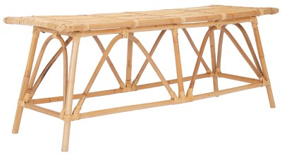Montgomery Natural Rattan and Bamboo Outdoor Coffee Table