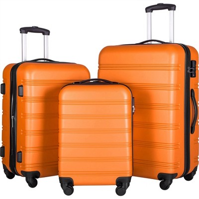 3 Piece Luggage Set With Spinner Wheel 3-digit Combination TSA Lock ABS Lightweight Suitcase For Business Travel 3 Sizes 20" 24" 28"