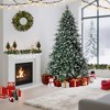 Snow Flocked Christmas Tree with Frosted Pine Cones & Gloves, 8 Modes, Automatic Expansion, Folding Metal Stand, Artificial Xmas Tree for Home Decor - 2 of 4