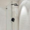 Cobbe Matte Black 9-Inch Round Rainfall Shower Faucet Single Handle Shower Faucet Accessory with 15.74-Inch Shower Arm and Valve - 3 of 4