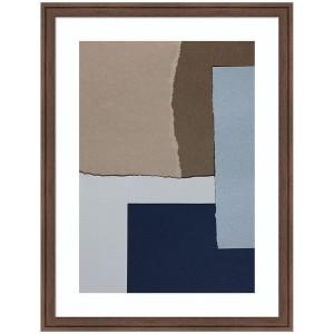 Kate and Laurel Torn Paper No6 by Mareike Bohmer Framed Wall Art Print, 20 x 26, Florence Medium Brown - 1 of 4