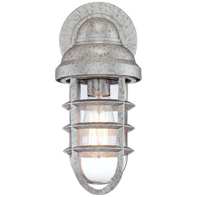 Marlowe Galvanized Steel 13'' Industrial Outdoor Wall Light